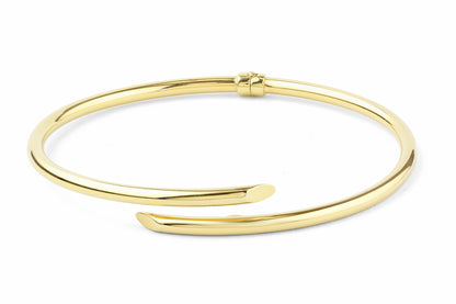 9ct Gold Plain Bypass Bangle