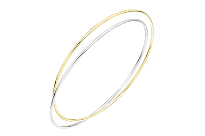9ct Gold Double Crossover Bangle