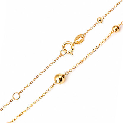 9ct Gold 10" Ball Link Anklet