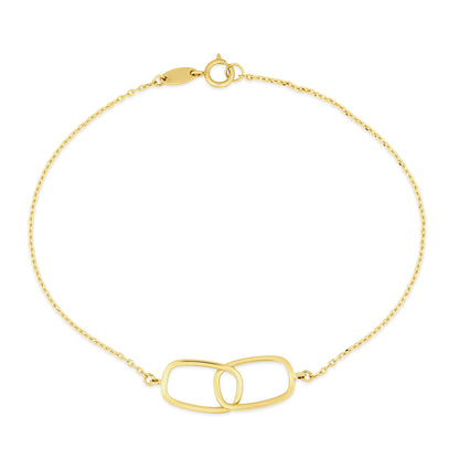 9ct Gold 7.5" Paperlink Style Bracelet