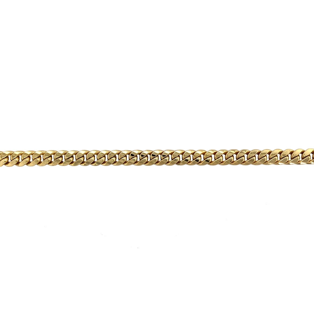 9ct Gold 8.5" Hollow Curb Bracelet
