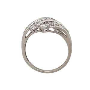 9ct White Gold & Cubic Zirconia Set Dress Ring