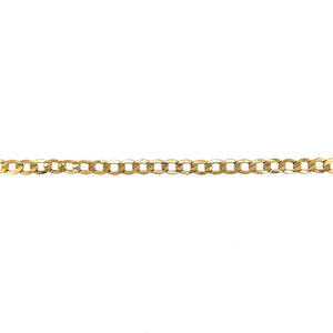 9ct Gold 7" Hollow Curb Bracelet