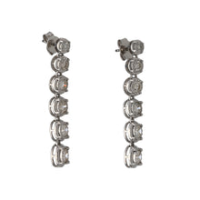 Load image into Gallery viewer, New 9ct White Gold &amp; Diamond Set Drop Earrings
