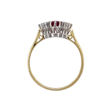 Load image into Gallery viewer, 18ct Gold Diamond &amp; Ruby Set Trilogy Ring
