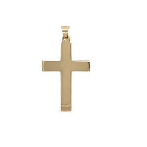 9ct Gold Plain Polished Flat Cross Pendant