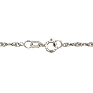 9ct White Gold Open Heart 20" Necklace