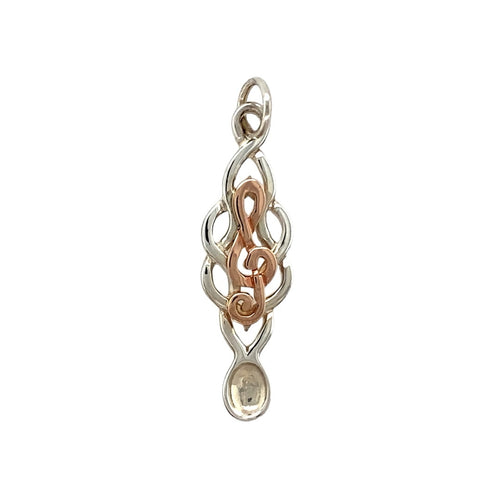 New 925 Silver Celtic Knot Lovespoon Pendant