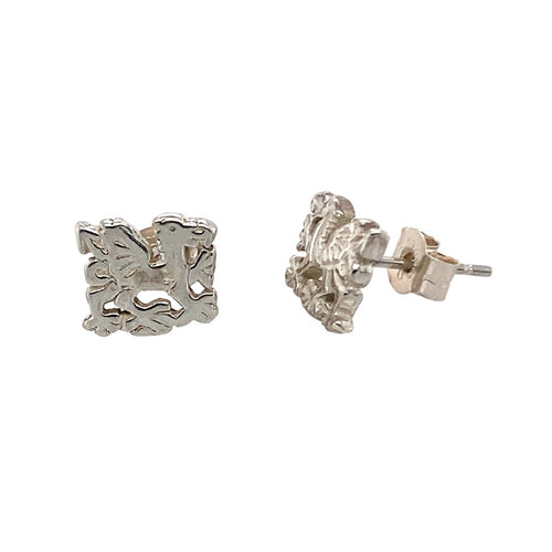 New 925 Silver Welsh Dragon Stud Earrings