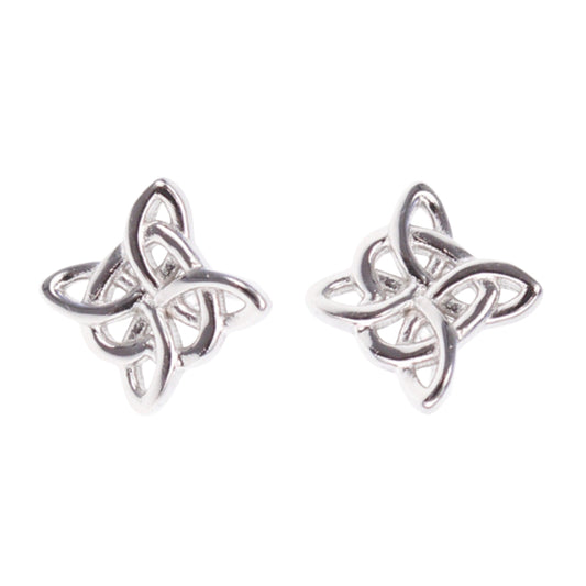 925 Silver Celtic Openwork Stud Earrings