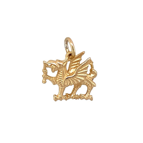 New 9ct Gold Welsh Dragon Pendant