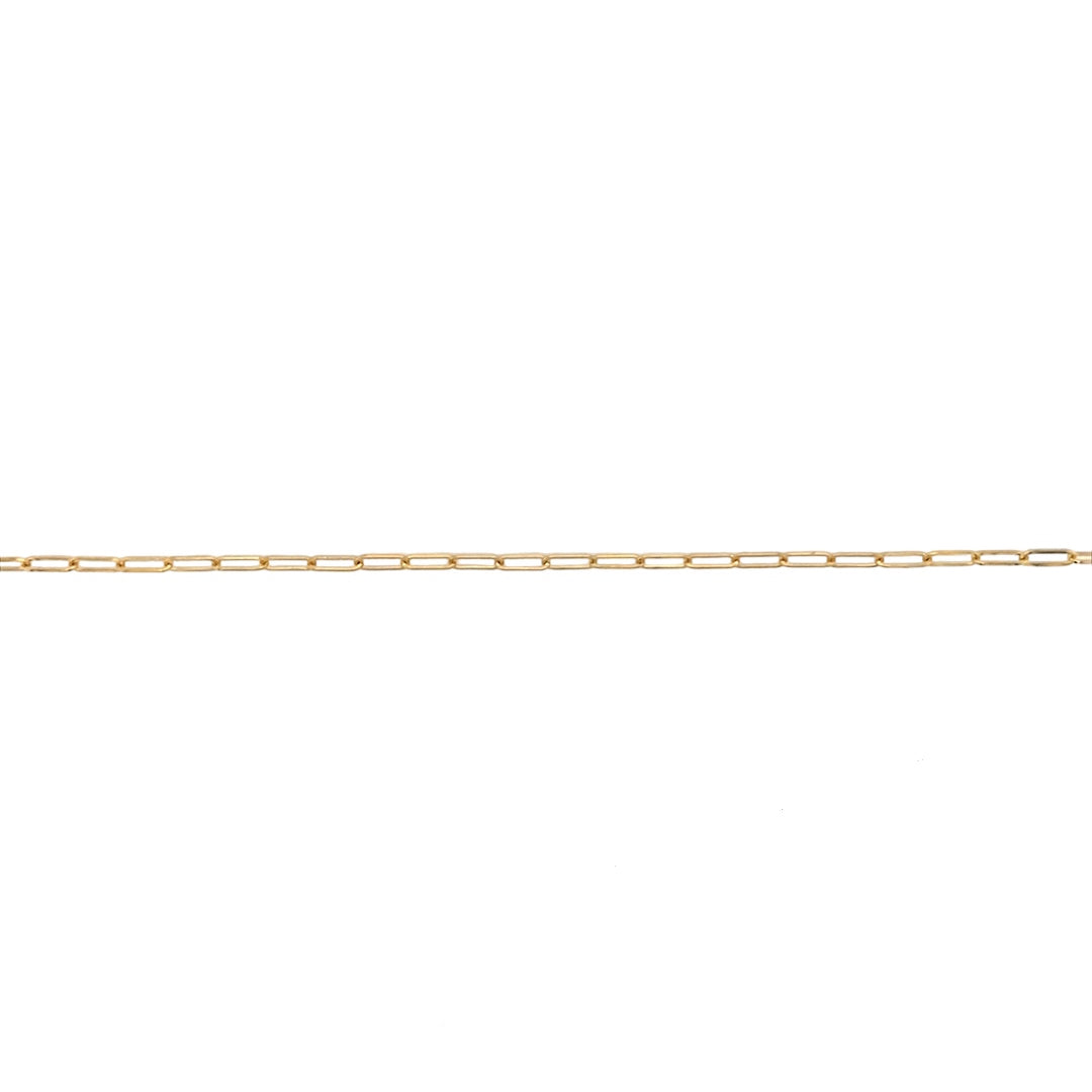 New 9ct Yellow Gold 18" Paperclip Chain with the weight 2.71 grams and link width 2mm