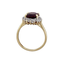 Load image into Gallery viewer, 9ct Gold Diamond &amp; Garnet Set Cluster Ring
