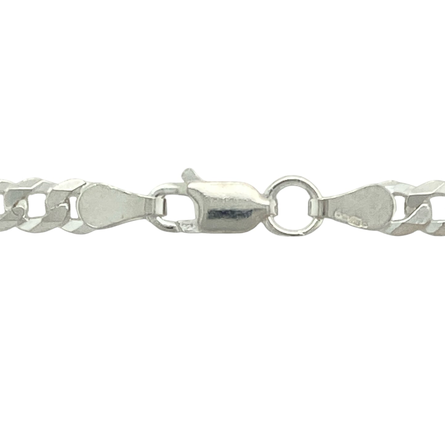 Complete your look with this new 925 silver 20" curb chain, offering classic styling and ideal versatility—perfect for everyday wear or showcasing a favourite pendant:

Design: A traditional curb link chain with flat, closely interlocking links, providing a sleek and flexible drape that’s perfect for wearing alone or paired with a pendant.
Material: Crafted from 925 sterling silver, the chain features a polished finish that adds a bright, timeless shine.
Dimensions: Measuring 20 inches inches