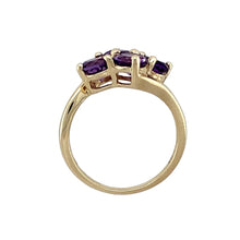 Load image into Gallery viewer, 9ct Gold &amp; Amethyst Set Cluster Ring
