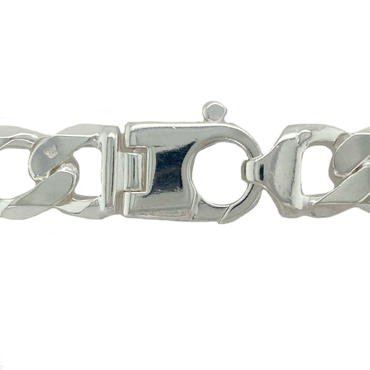 Bring bold sophistication and powerful style to your collection with this new 925 solid silver 22" curb chain, offering a striking design and commanding presence—perfect for making an unforgettable statement.

Design: The chain features a traditional 22" curb style with extra-wide 16mm links, creating a strong, sleek, and eye-catching look. Its bold profile and timeless design make it a standout and versatile choice.

