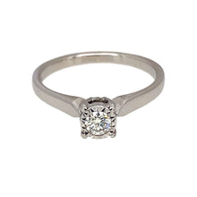 Load image into Gallery viewer, 9ct White Gold &amp; Diamond Illusion Set Solitaire Ring
