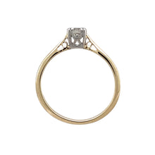 Load image into Gallery viewer, 9ct Gold &amp; Diamond Square Set Solitaire Ring
