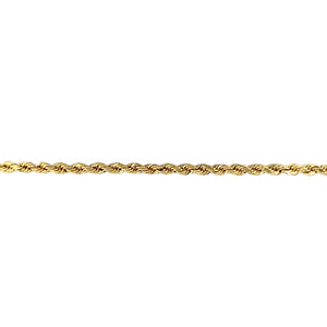 9ct Gold 7.5" Semi Solid Rope Bracelet