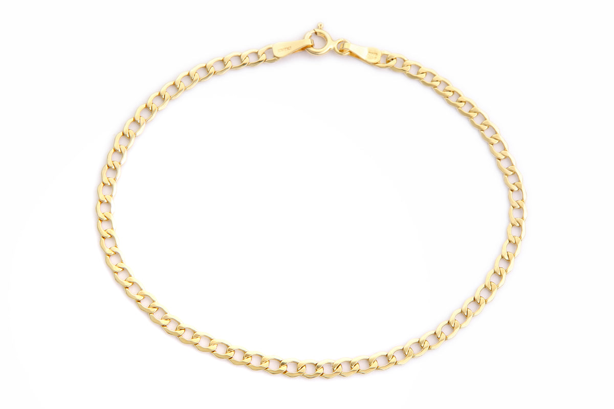 9ct Gold 7.5" Curb Bracelet