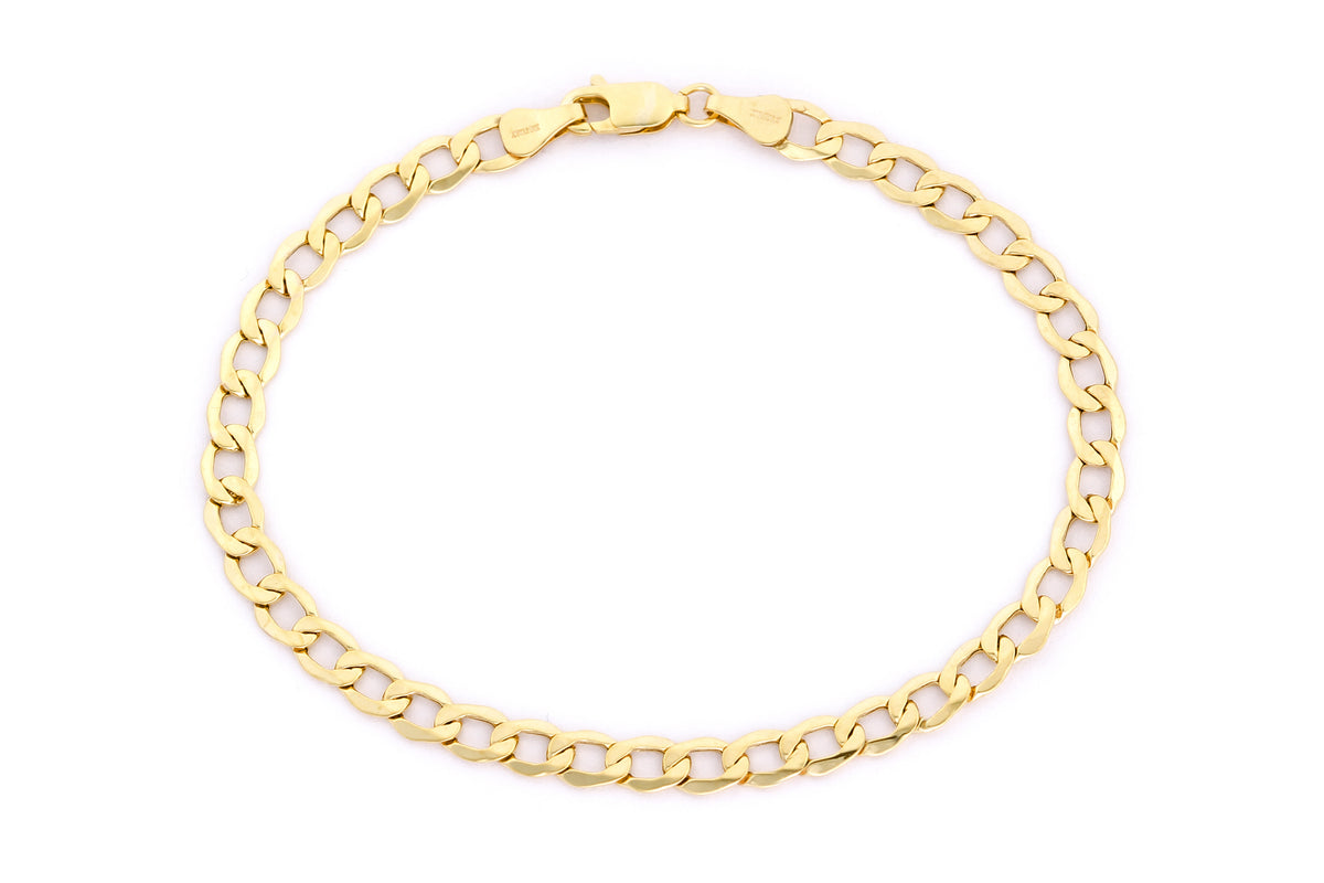 9ct Gold 8.5" Curb Bracelet