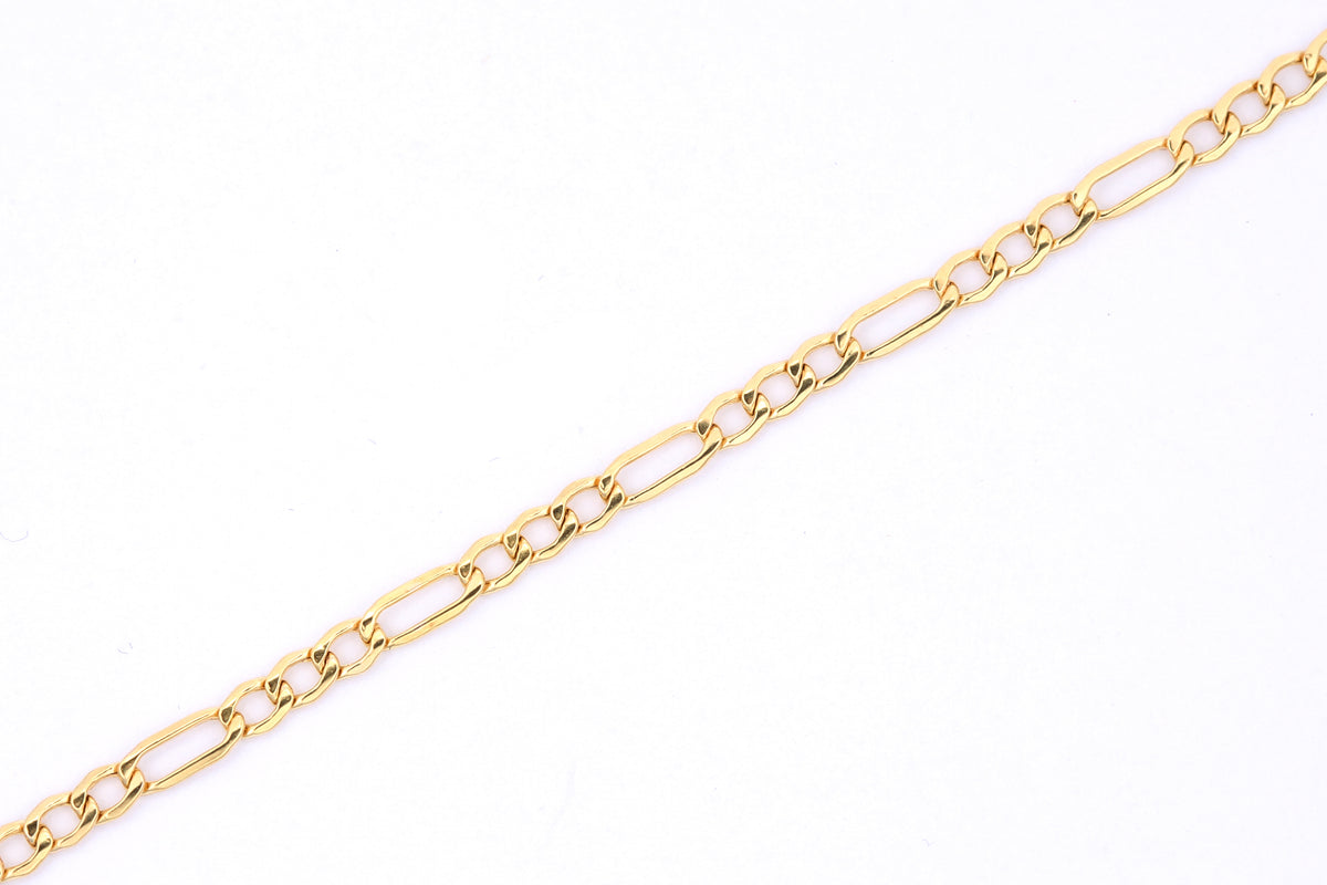 9ct Gold 7.5" Figaro Bracelet