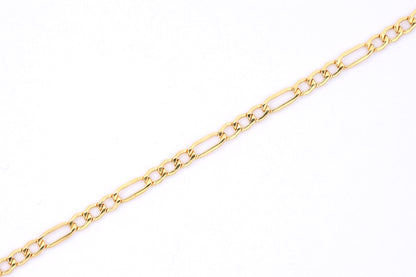 9ct Gold 7.5" Figaro Bracelet