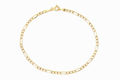 9ct Gold 7.5" Figaro Bracelet