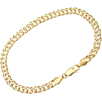 9ct Gold 7.5" Double Curb Bracelet