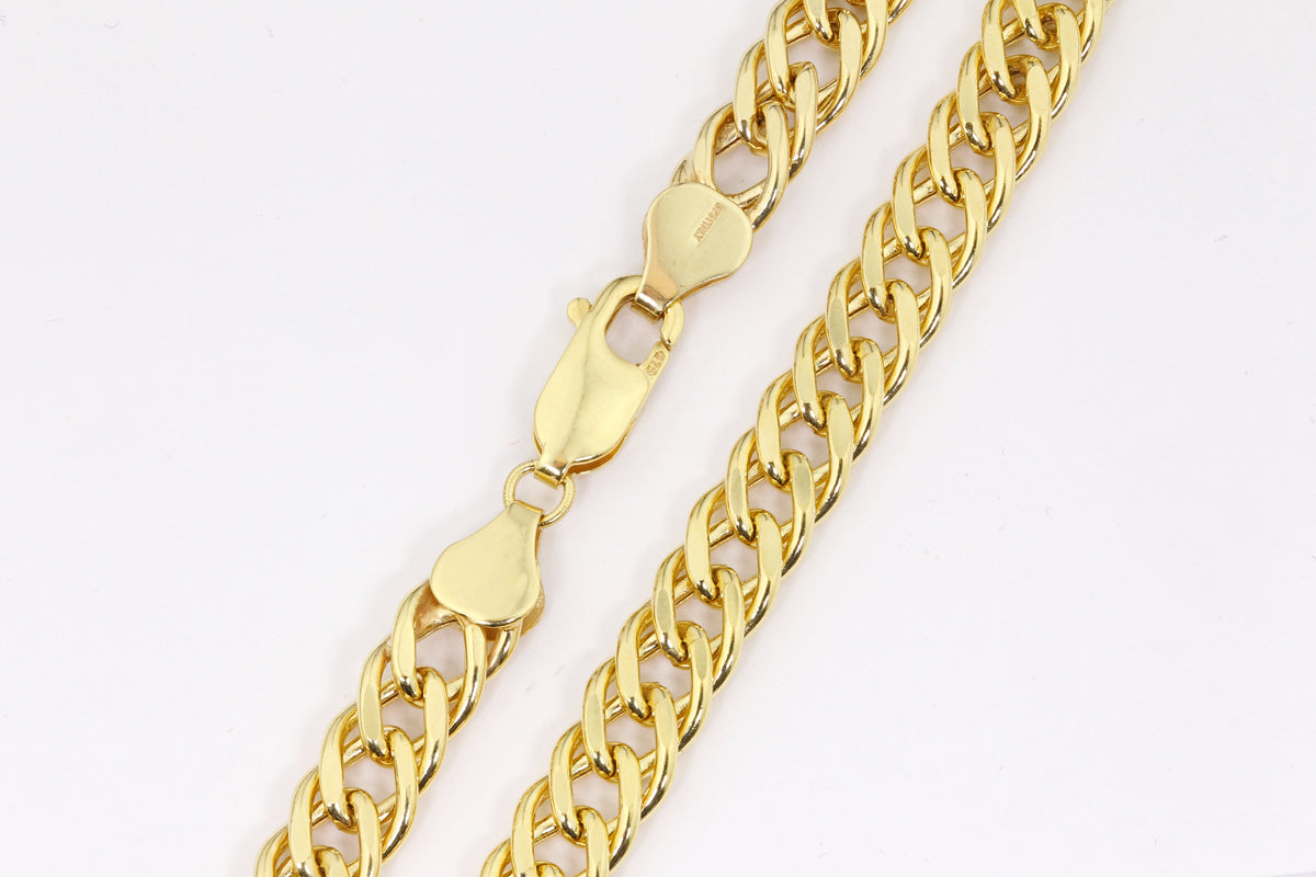9ct Gold 8.5" Double Curb Bracelet