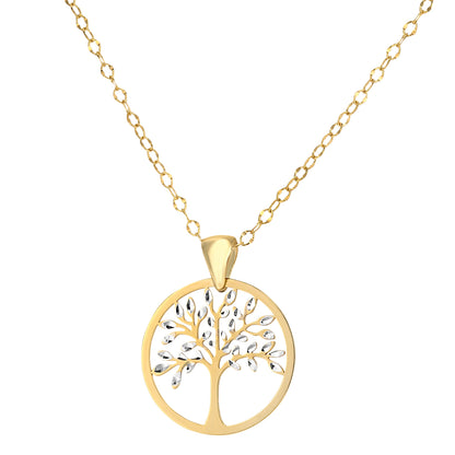 9ct Gold Tree of Life 18" Necklace
