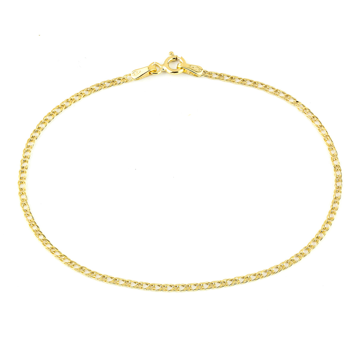 9ct Gold 7.5" Double Curb Bracelet