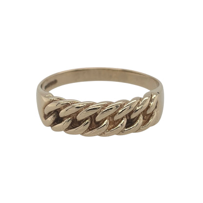 9ct Gold Curb Link Band Ring