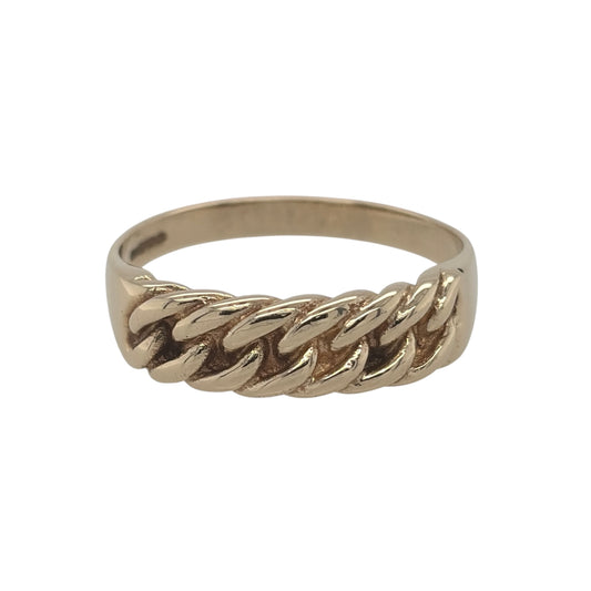 9ct Gold Curb Link Band Ring