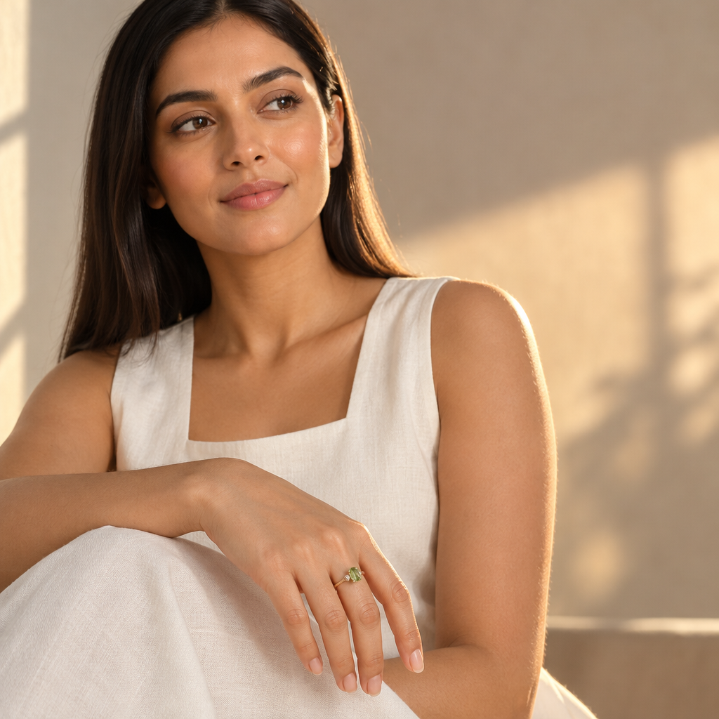 9ct Gold & Peridot Ring