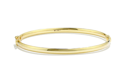 9ct Gold Plain Hinged Bangle