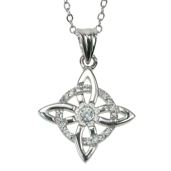 925 Silver & Cubic Zirconia Celtic Knot 18