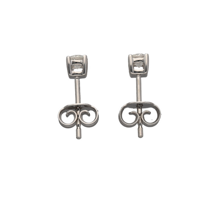 New 9ct White Gold & Diamond Set Stud Earrings
