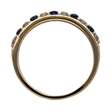 Load image into Gallery viewer, New 9ct Gold Diamond &amp; Sapphire Set Band Ring
