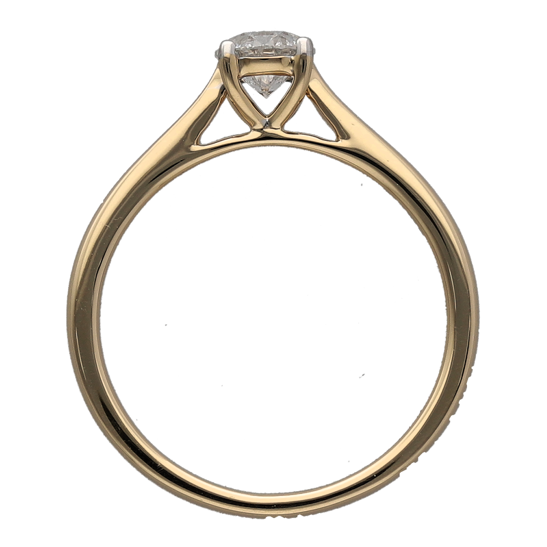 New 9ct Gold & Diamond Set Solitaire Ring
