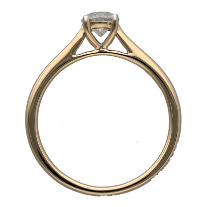 New 9ct Gold & Diamond Set Solitaire Ring