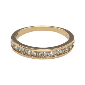 New 9ct Gold & Diamond Set Band Ring