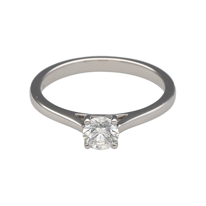 New 9ct White Gold & Diamond Set Solitaire Ring