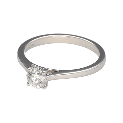 Bring classic brilliance and modern elegance to your jewellery collection with this new 9ct white gold diamond solitaire ring—a timeless piece with refined simplicity and radiant sparkle.

Design: Featuring a single brilliant-cut diamond of approximately 0.50ct, the solitaire design offers a clean, elegant look with maximum impact.
Material: Made from 9-carat white gold, the sleek, polished finish enhances the diamond’s brilliance with a cool, contemporary tone.
