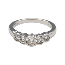 Load image into Gallery viewer, New 9ct White Gold &amp; Diamond Five Stone Bubble Set Ring
