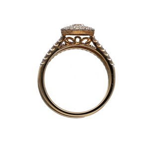 New 9ct Gold & Diamond Set Double Halo Wedding Band Set