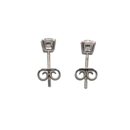 New 9ct White Gold & Diamond Set Stud Earrings