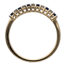 Load image into Gallery viewer, New 9ct Gold Diamond &amp; Sapphire Set Band Ring
