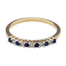 Load image into Gallery viewer, New 9ct Gold Diamond &amp; Sapphire Set Band Ring
