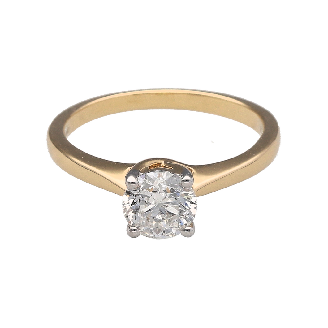 New 9ct Gold & Diamond Set Solitaire Ring